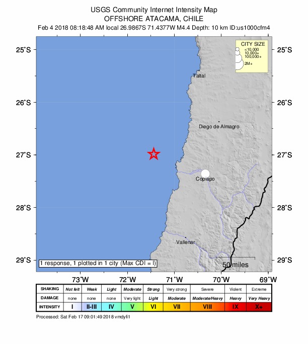 Did You Feel It? map: shaking reported by the public