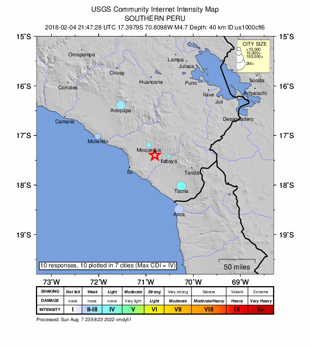 Did You Feel It? map: shaking reported by the public