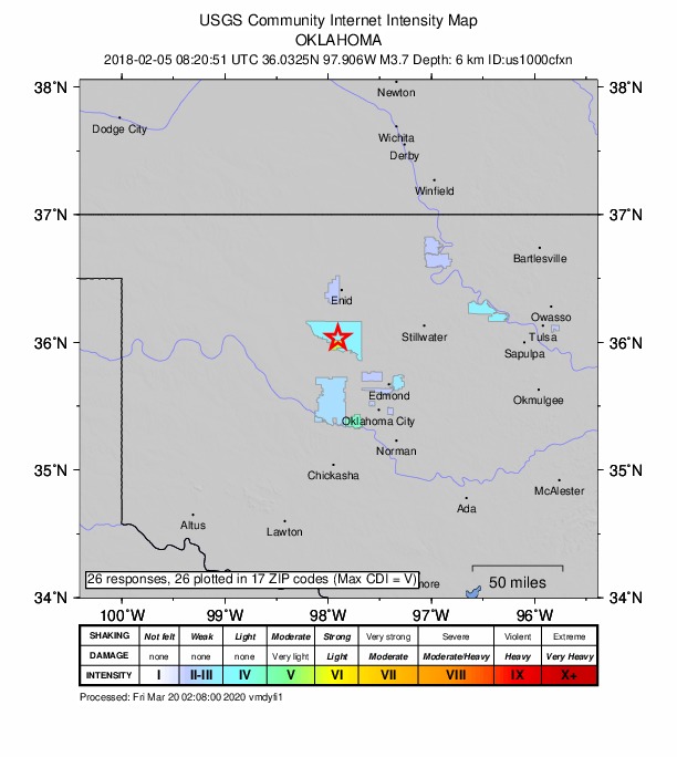Did You Feel It? map: shaking reported by the public