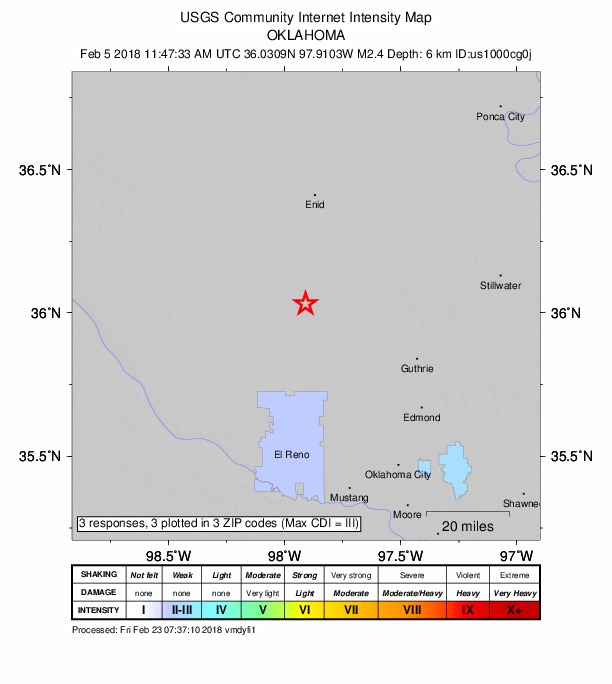 Did You Feel It? map: shaking reported by the public