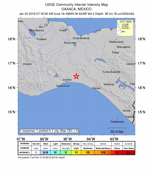Did You Feel It? map: shaking reported by the public