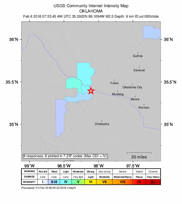 Did You Feel It? map: shaking reported by the public
