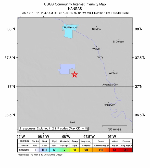 Did You Feel It? map: shaking reported by the public