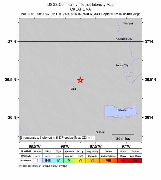 Did You Feel It? map: shaking reported by the public