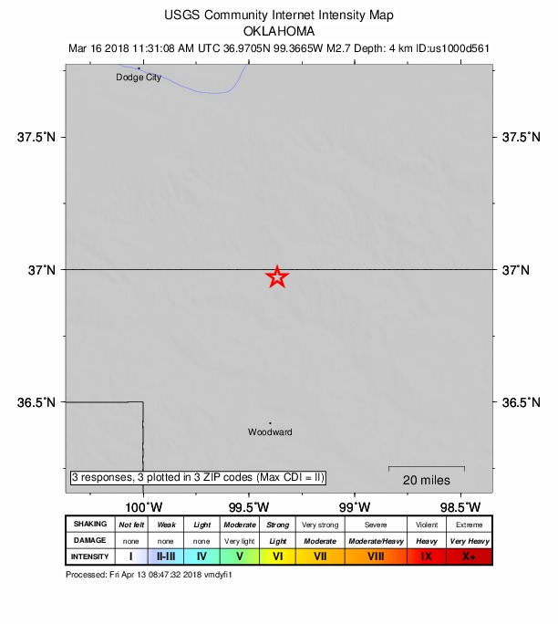 Did You Feel It? map: shaking reported by the public