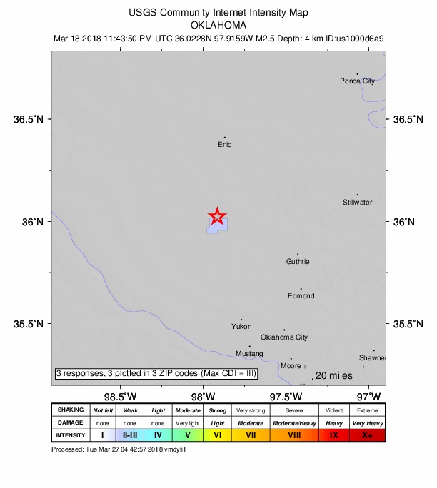 Did You Feel It? map: shaking reported by the public
