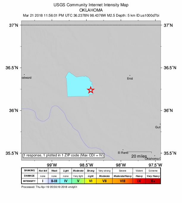 Did You Feel It? map: shaking reported by the public