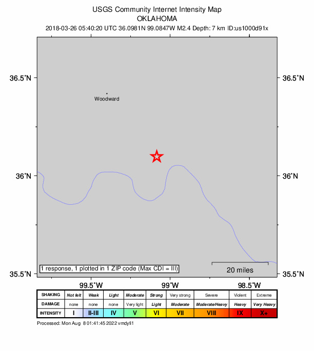 Did You Feel It? map: shaking reported by the public