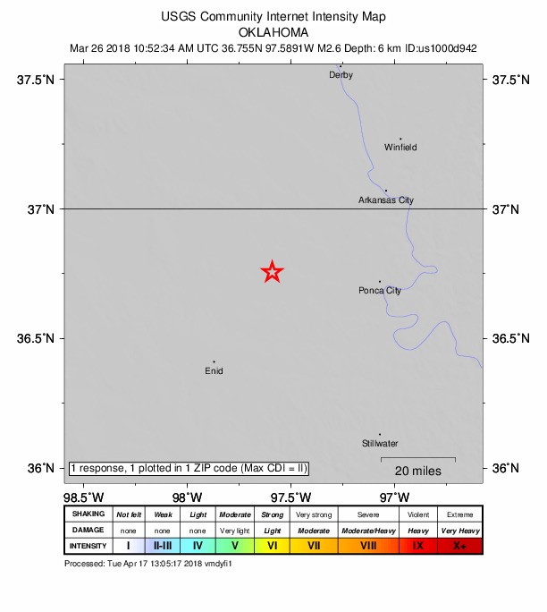 Did You Feel It? map: shaking reported by the public