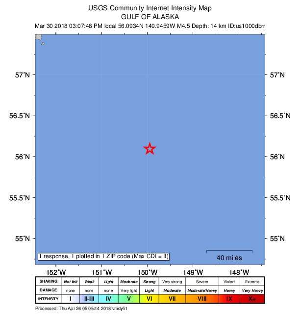 Did You Feel It? map: shaking reported by the public