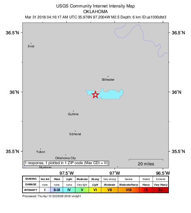 Did You Feel It? map: shaking reported by the public