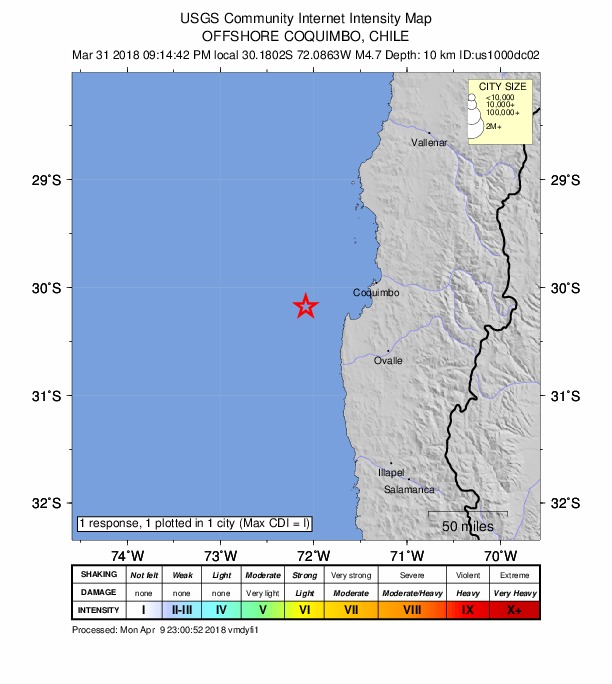 Did You Feel It? map: shaking reported by the public