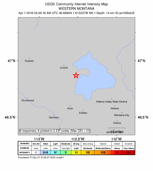 Did You Feel It? map: shaking reported by the public