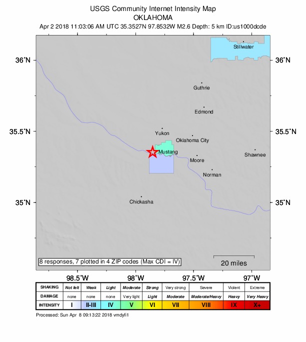 Did You Feel It? map: shaking reported by the public