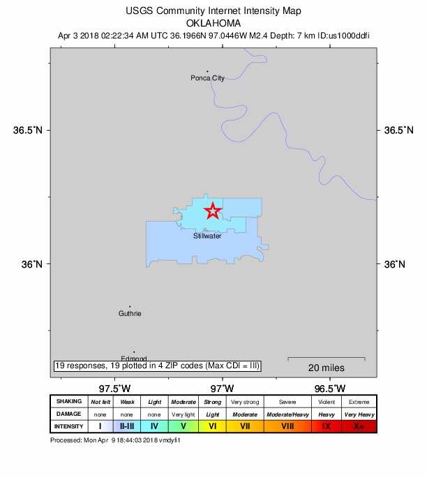 Did You Feel It? map: shaking reported by the public
