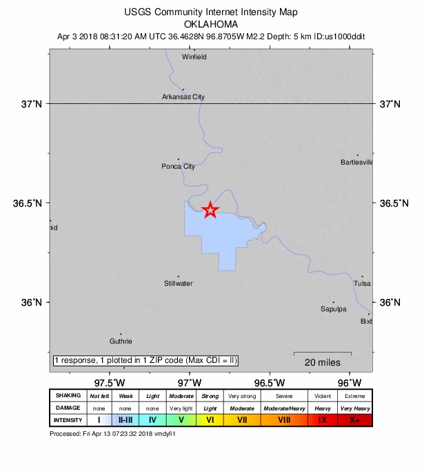 Did You Feel It? map: shaking reported by the public