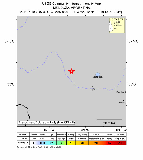Did You Feel It? map: shaking reported by the public