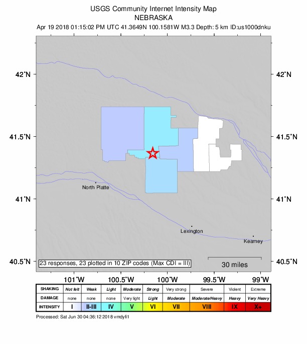 Did You Feel It? map: shaking reported by the public