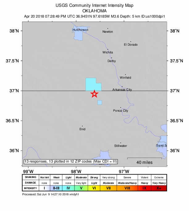 Did You Feel It? map: shaking reported by the public