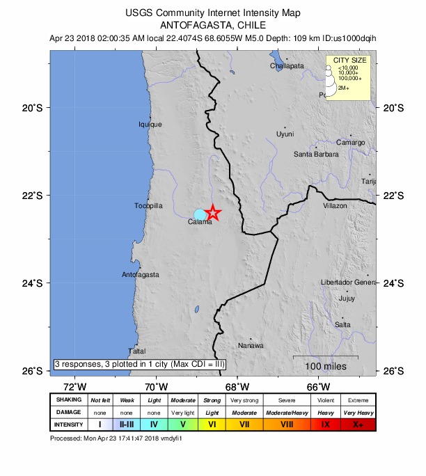 Did You Feel It? map: shaking reported by the public