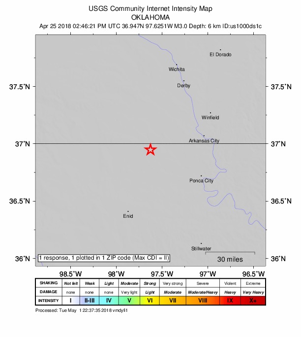 Did You Feel It? map: shaking reported by the public