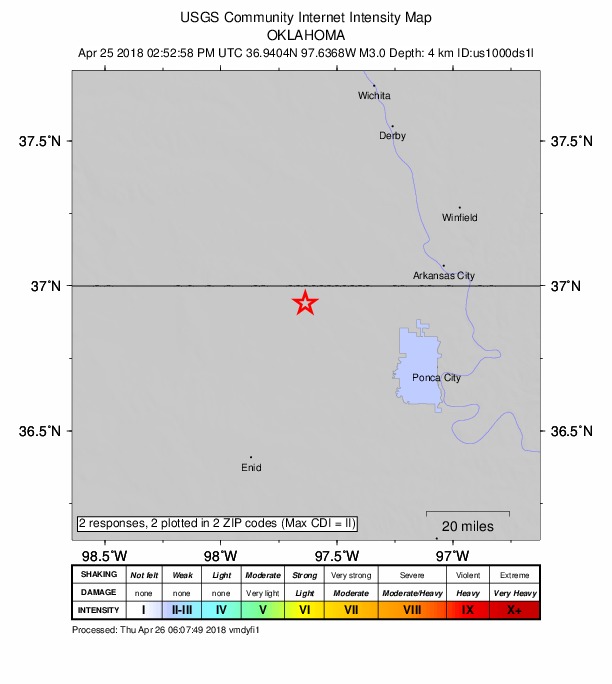 Did You Feel It? map: shaking reported by the public