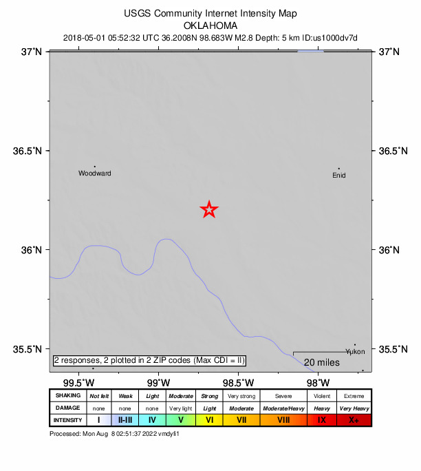 Did You Feel It? map: shaking reported by the public