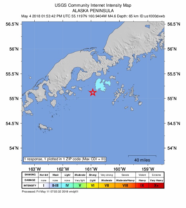 Did You Feel It? map: shaking reported by the public