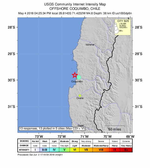 Did You Feel It? map: shaking reported by the public