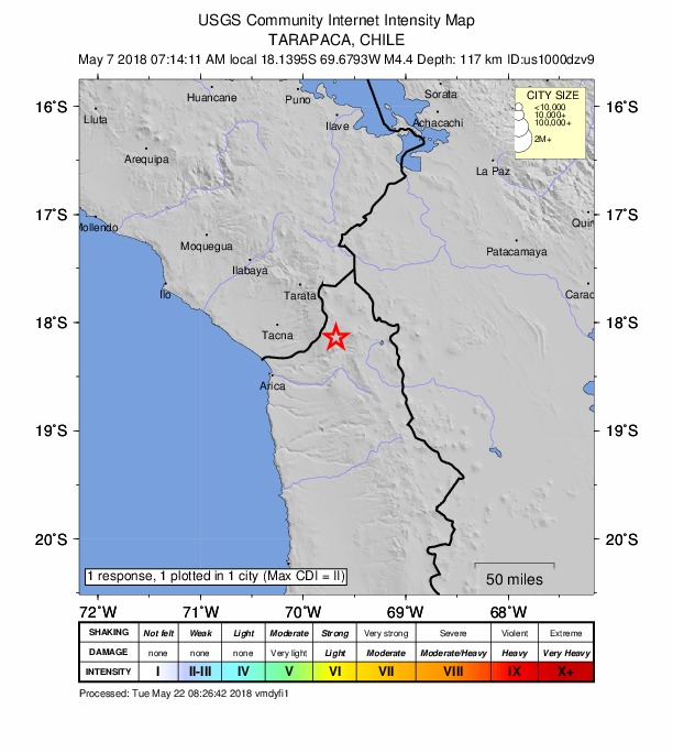Did You Feel It? map: shaking reported by the public