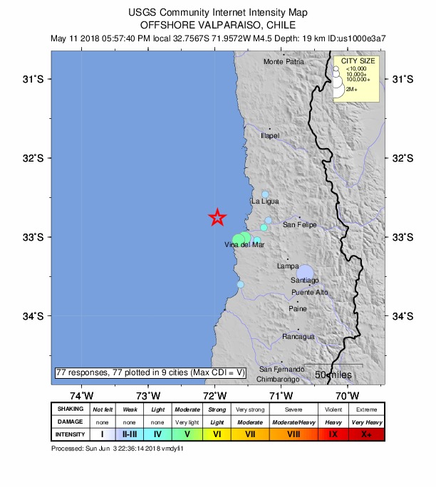 Did You Feel It? map: shaking reported by the public