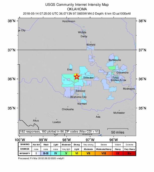Did You Feel It? map: shaking reported by the public