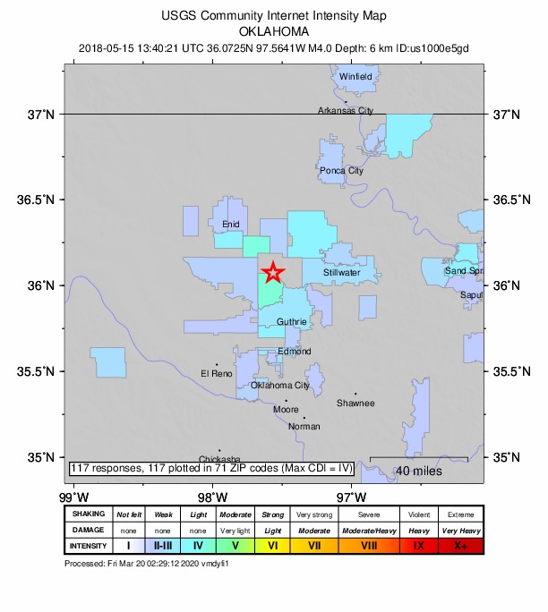 Did You Feel It? map: shaking reported by the public