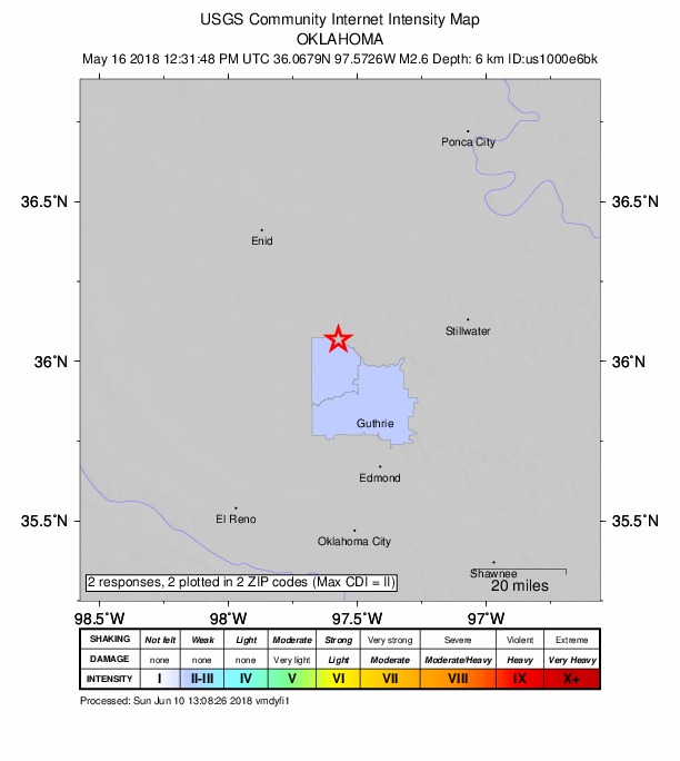 Did You Feel It? map: shaking reported by the public