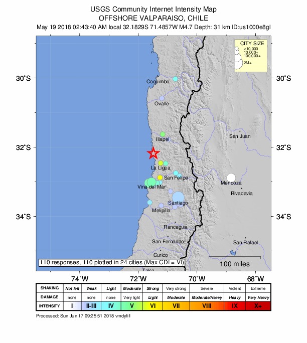 Did You Feel It? map: shaking reported by the public