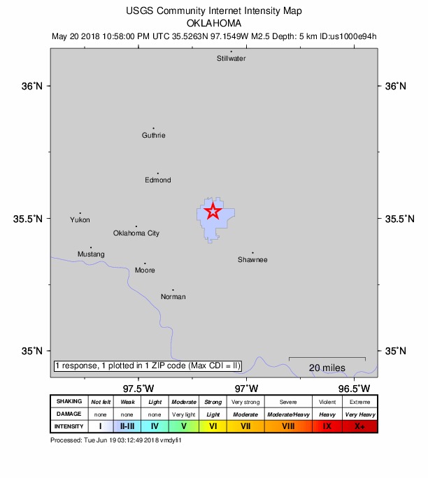 Did You Feel It? map: shaking reported by the public