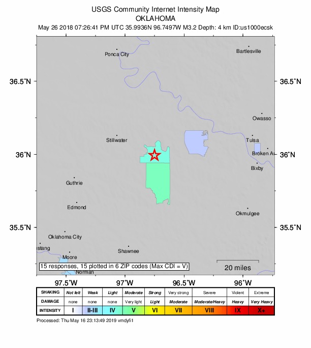 Did You Feel It? map: shaking reported by the public