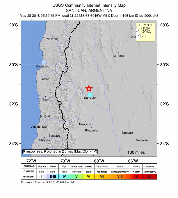 Did You Feel It? map: shaking reported by the public