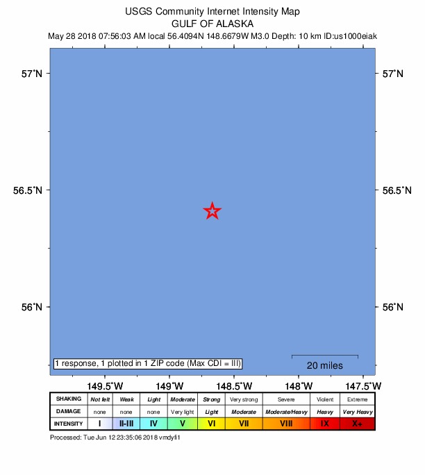 Did You Feel It? map: shaking reported by the public