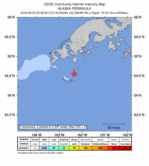 Did You Feel It? map: shaking reported by the public
