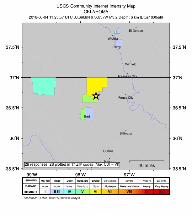 Did You Feel It? map: shaking reported by the public