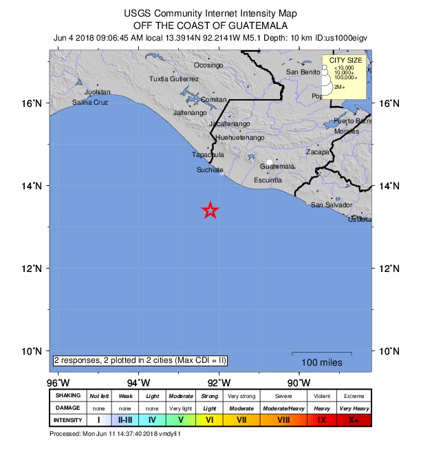 Did You Feel It? map: shaking reported by the public