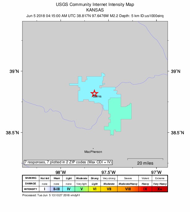 Did You Feel It? map: shaking reported by the public