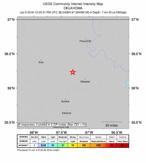 Did You Feel It? map: shaking reported by the public