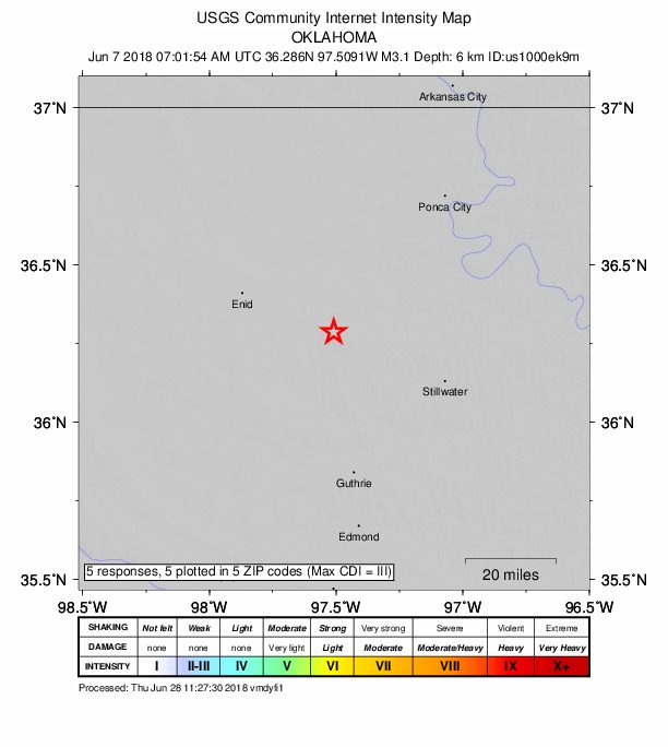 Did You Feel It? map: shaking reported by the public