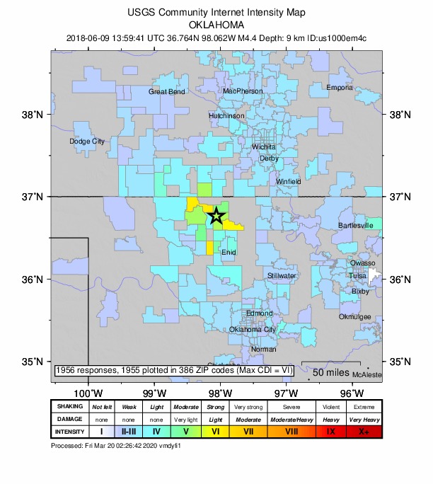 Did You Feel It? map: shaking reported by the public