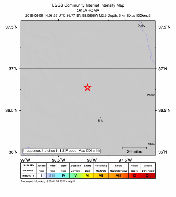 Did You Feel It? map: shaking reported by the public