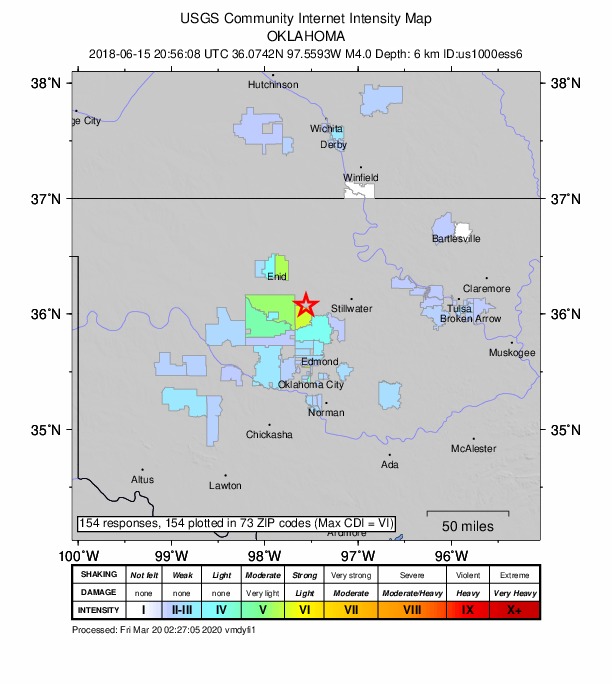Did You Feel It? map: shaking reported by the public