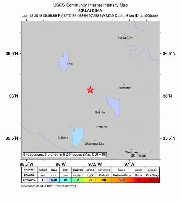 Did You Feel It? map: shaking reported by the public