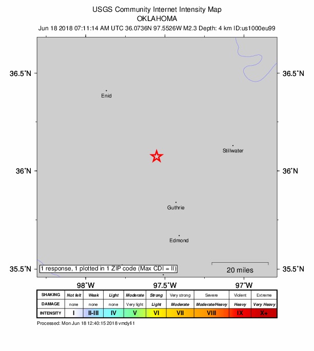 Did You Feel It? map: shaking reported by the public